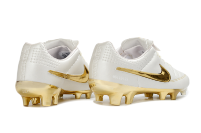 Men's Nike Tiempo Legend SE FG Firm Ground Low-Tops Football Boots - White/Gold Metallic/White Pearl