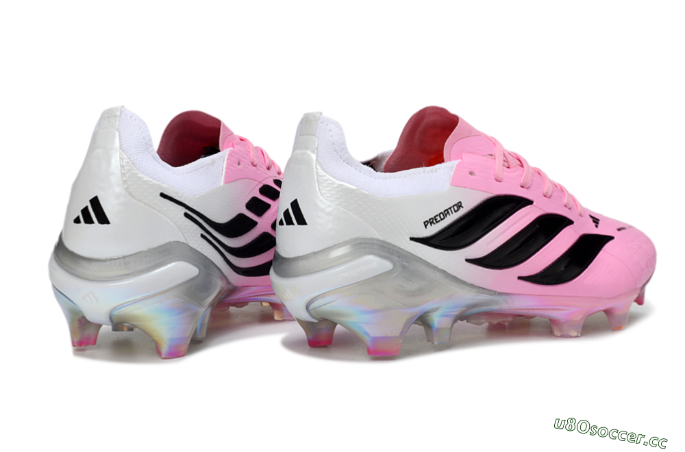 Unisex Adidas Predator 26 Elite FG Firm Ground Low-Tops Football Boots - Pink/Electric Pink/Black 6