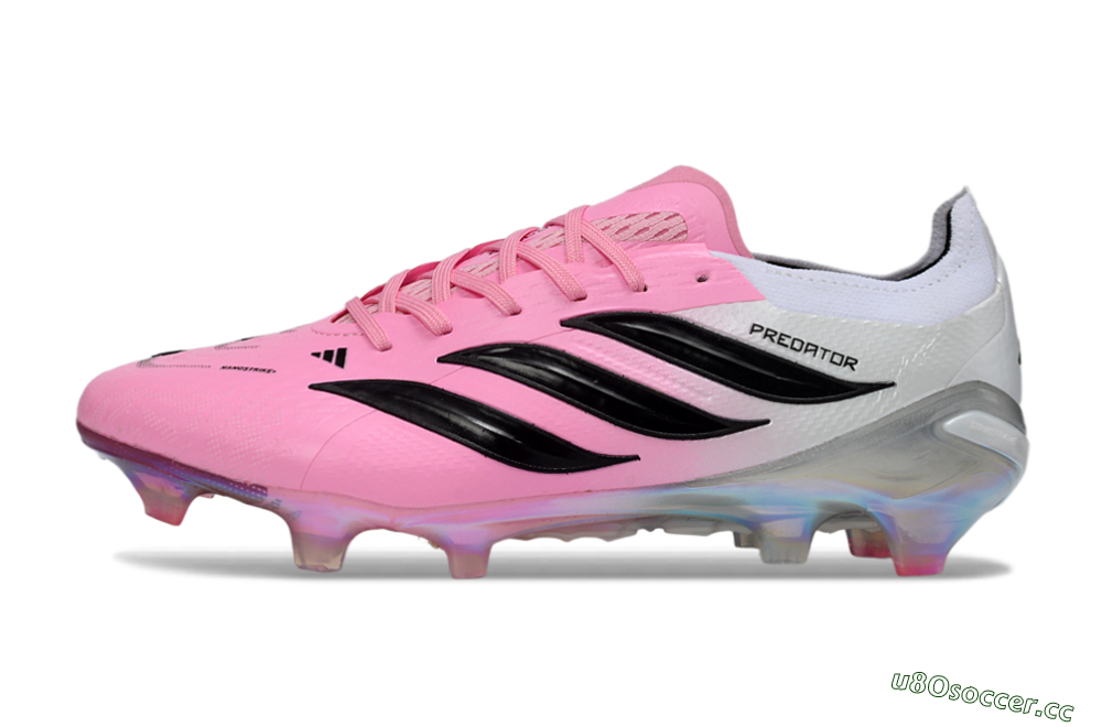 Unisex Adidas Predator 26 Elite FG Firm Ground Low-Tops Football Boots - Pink/Electric Pink/Black 0