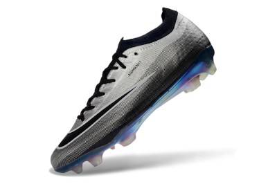 Unisex Nike Air Zoom Mercurial Vapor 17 Elite FG Firm Ground Low-Tops Football Boots - Silver/Electric Blue/Shiny Black