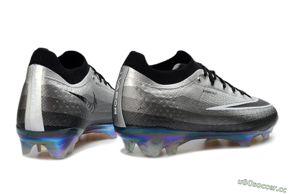 Unisex Nike Air Zoom Mercurial Vapor 17 Elite FG Firm Ground Low-Tops Football Boots - Silver/Electric Blue/Shiny Black 6