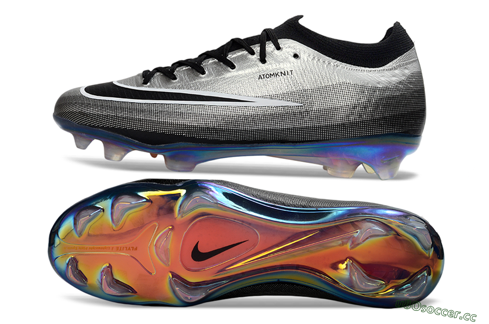 Unisex Nike Air Zoom Mercurial Vapor 17 Elite FG Firm Ground Low-Tops Football Boots - Silver/Electric Blue/Shiny Black 1