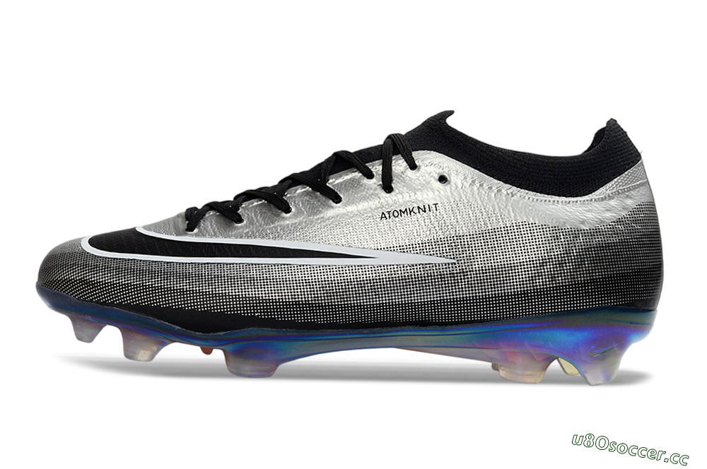 Unisex Nike Air Zoom Mercurial Vapor 17 Elite FG Firm Ground Low-Tops Football Boots - Silver/Electric Blue/Shiny Black 0