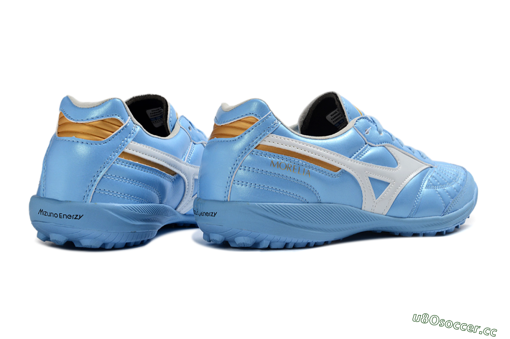 Men's Mizuno Morelia Neo 4 TF Artificial Turf Low-Tops Football Shoes - Blue/Sky Blue/White 6