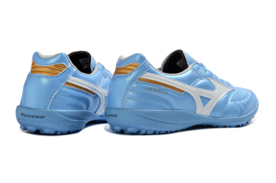 Men's Mizuno Morelia Neo 4 TF Artificial Turf Low-Tops Football Shoes - Blue/Sky Blue/White