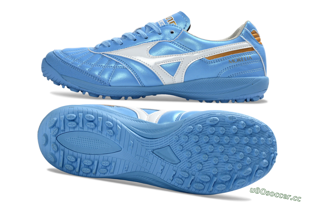 Men's Mizuno Morelia Neo 4 TF Artificial Turf Low-Tops Football Shoes - Blue/Sky Blue/White 1