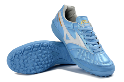 Men's Mizuno Morelia Neo 4 TF Artificial Turf Low-Tops Football Shoes - Blue/Sky Blue/White