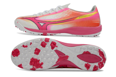Men's Mizuno Alpha 3 Elite TF Artificial Turf Low-Tops Football Shoes - Pink/Vibrant Pink/Neon Orange