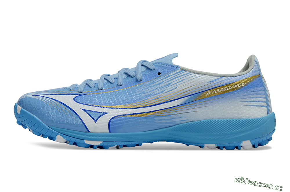 Men's Mizuno Alpha 3 Elite TF Artificial Turf Low-Tops Football Shoes - Blue/Sky Blue/White 0