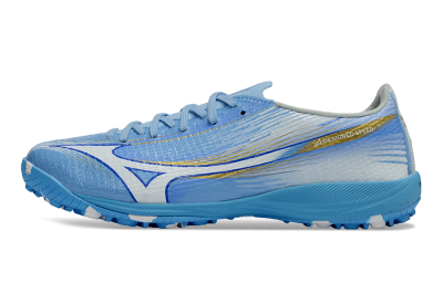 Men's Mizuno Alpha 3 Elite TF Artificial Turf Low-Tops Football Shoes - Blue/Sky Blue/White