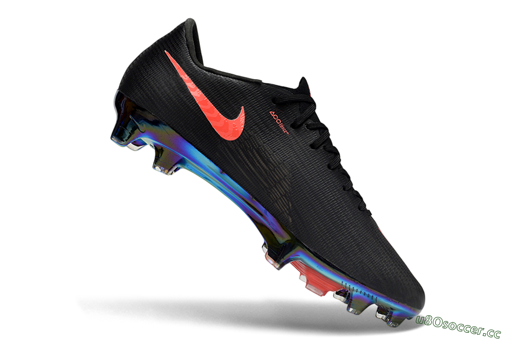 Men's Nike Air Zoom Mercurial Superfly 11 FG Firm Ground Low-Tops Football Boots - Black/Neon Coral/Rainbow Reflective 4