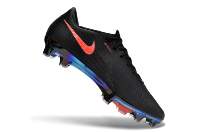 Men's Nike Air Zoom Mercurial Superfly 11 FG Firm Ground Low-Tops Football Boots - Black/Neon Coral/Rainbow Reflective