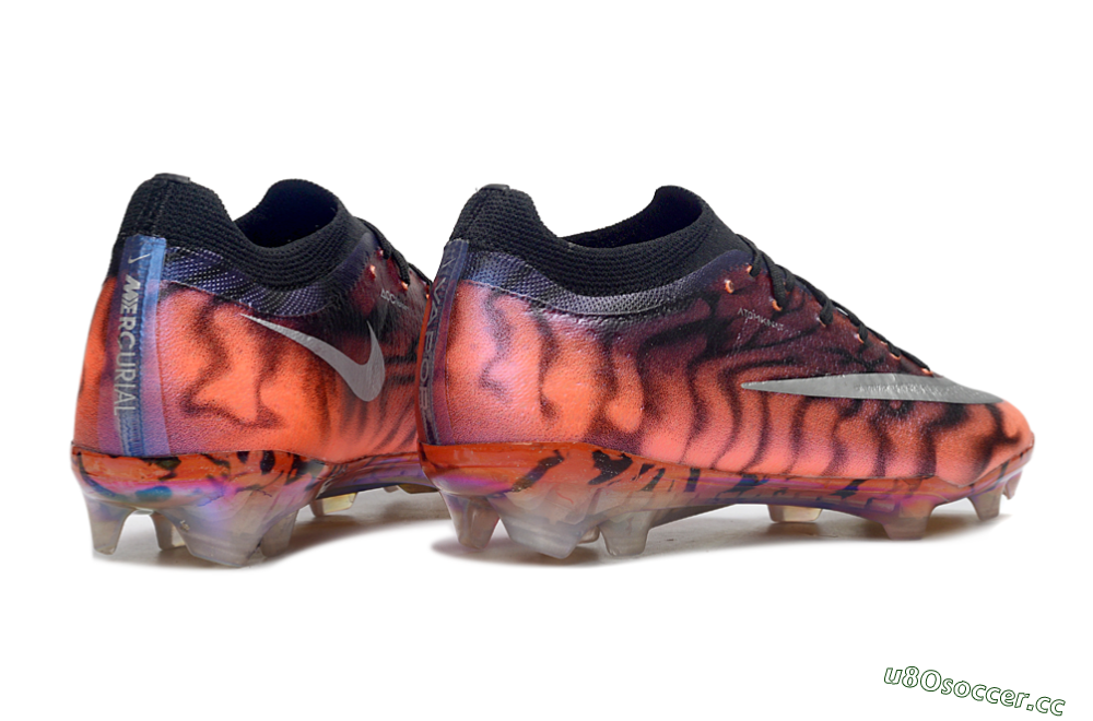 Unisex Nike Air Zoom Mercurial Vapor 17 Elite FG Firm Ground Low-Tops Football Boots - Orange/Flamingo Pink/Black Violet 6