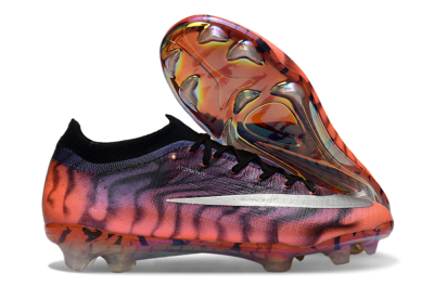 Unisex Nike Air Zoom Mercurial Vapor 17 Elite FG Firm Ground Low-Tops Football Boots - Orange/Flamingo Pink/Black Violet
