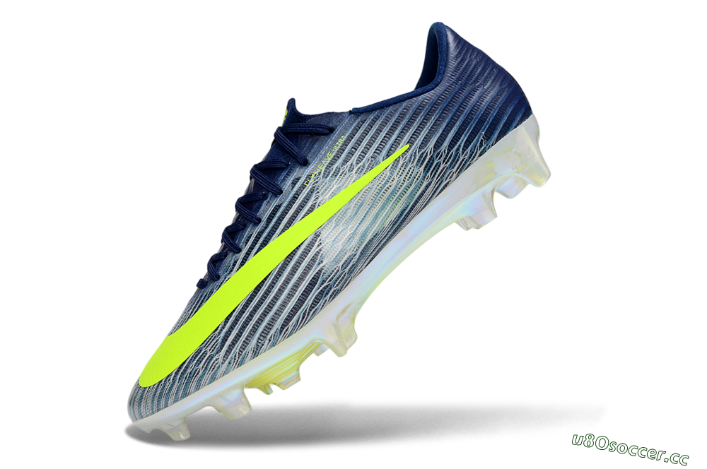 Men's Nike Air Zoom Mercurial Superfly 11 FG Firm Ground Low-Tops Football Boots - Blue/Highlighter Yellow/Steel Grey 5