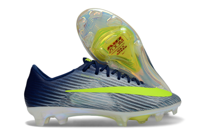 Men's Nike Air Zoom Mercurial Superfly 11 FG Firm Ground Low-Tops Football Boots - Blue/Highlighter Yellow/Steel Grey