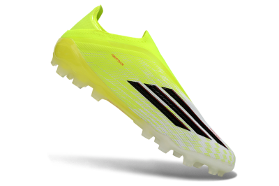 Unisex Adidas F50 Elite Laceless AG Artificial Grass Low-Tops Football Boots - Yellow/Electric Lime/Black
