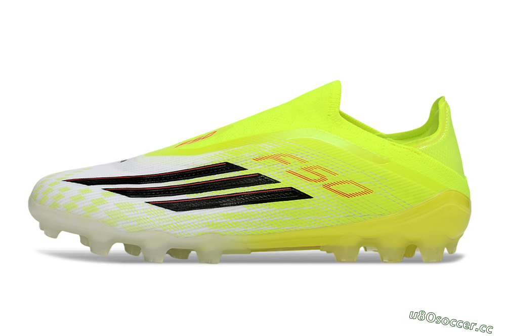 Unisex Adidas F50 Elite Laceless AG Artificial Grass Low-Tops Football Boots - Yellow/Electric Lime/Black 0