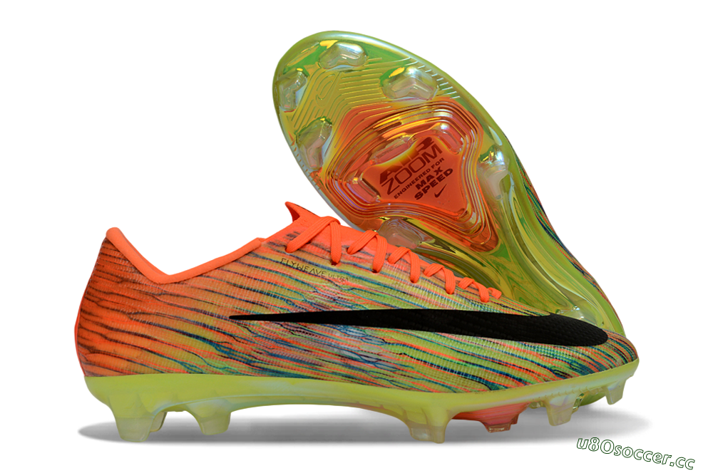 Men's Nike Air Zoom Mercurial Superfly 11 FG Firm Ground Low-Tops Football Boots - Orange/Flame Orange/Neon Green 2
