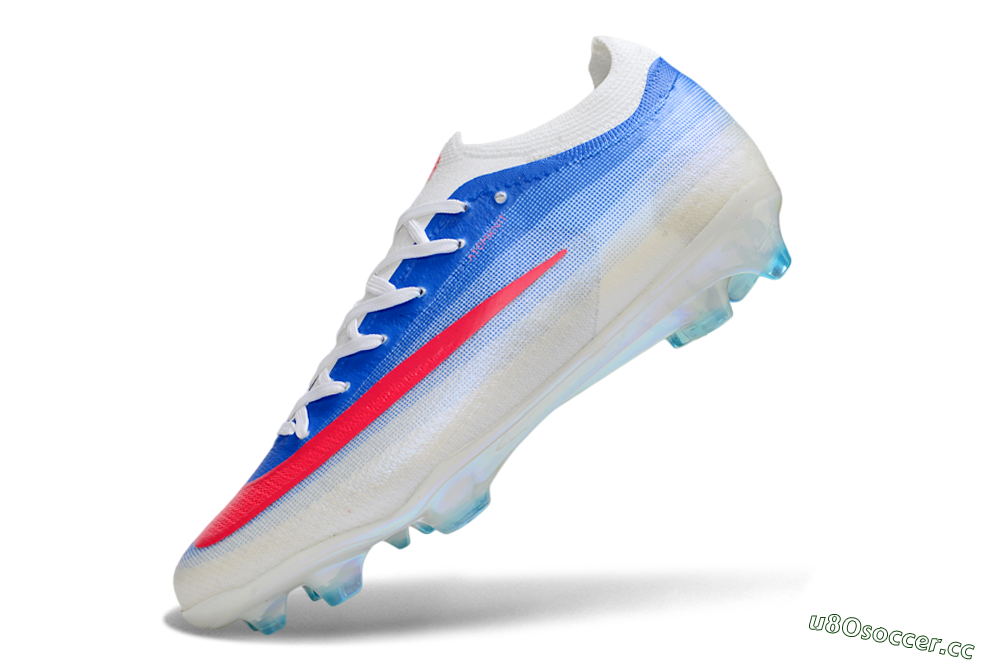 Unisex Nike Air Zoom Mercurial Vapor 17 Elite FG Firm Ground Low-Tops Football Boots - Blue/Vibrant Pink/Icy White 5