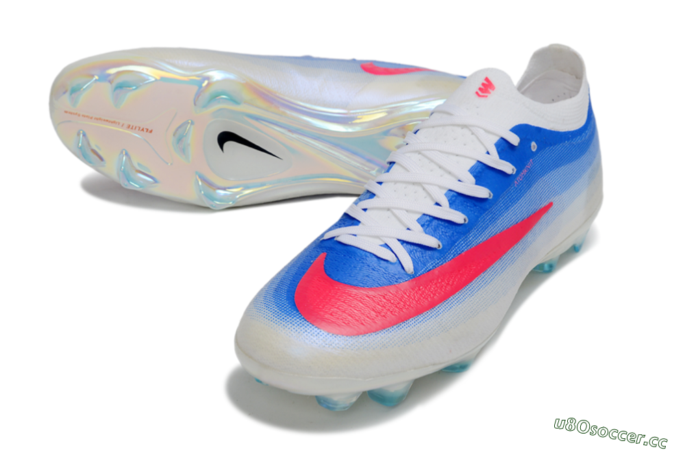 Unisex Nike Air Zoom Mercurial Vapor 17 Elite FG Firm Ground Low-Tops Football Boots - Blue/Vibrant Pink/Icy White 3