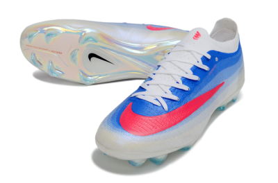 Unisex Nike Air Zoom Mercurial Vapor 17 Elite FG Firm Ground Low-Tops Football Boots - Blue/Vibrant Pink/Icy White