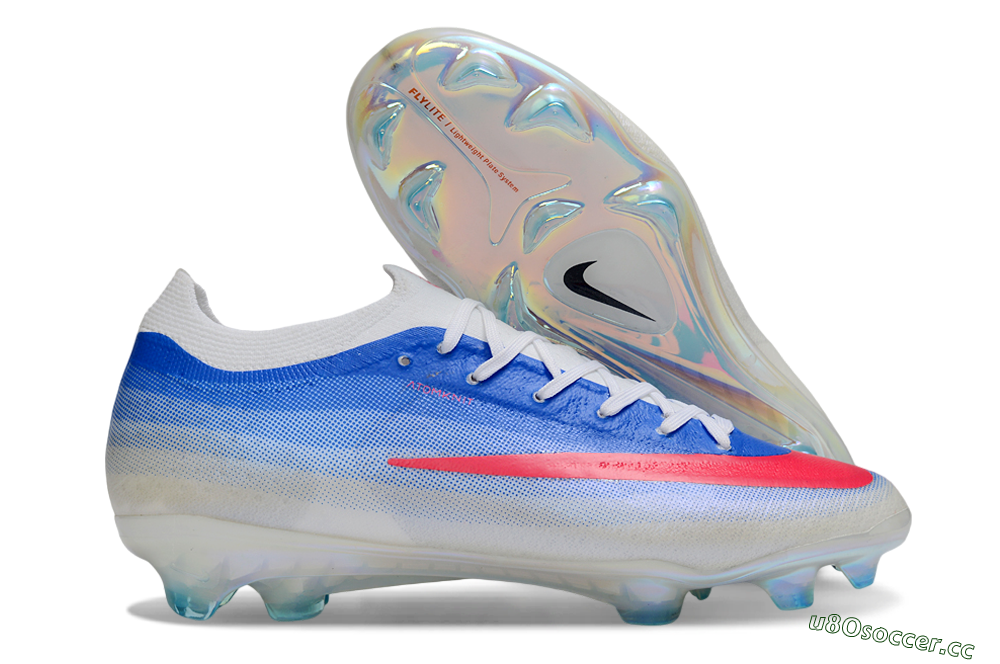 Unisex Nike Air Zoom Mercurial Vapor 17 Elite FG Firm Ground Low-Tops Football Boots - Blue/Vibrant Pink/Icy White 2