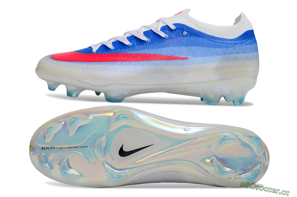 Unisex Nike Air Zoom Mercurial Vapor 17 Elite FG Firm Ground Low-Tops Football Boots - Blue/Vibrant Pink/Icy White 1