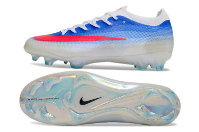 Unisex Nike Air Zoom Mercurial Vapor 17 Elite FG Firm Ground Low-Tops Football Boots - Blue/Vibrant Pink/Icy White