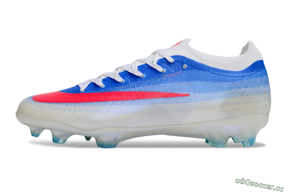 Unisex Nike Air Zoom Mercurial Vapor 17 Elite FG Firm Ground Low-Tops Football Boots - Blue/Vibrant Pink/Icy White 0