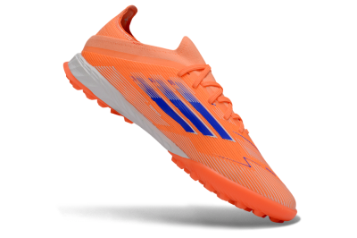 Unisex Adidas F50 Elite TF Artificial Turf Low-Tops Football Shoes - Orange/Vibrant Blue/Cool Gray