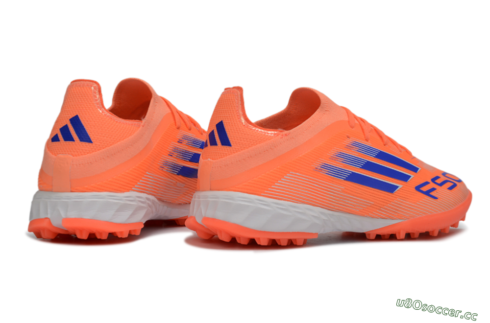 Unisex Adidas F50 Elite TF Artificial Turf Low-Tops Football Shoes - Orange/Vibrant Blue/Cool Gray 6