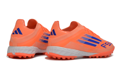 Unisex Adidas F50 Elite TF Artificial Turf Low-Tops Football Shoes - Orange/Vibrant Blue/Cool Gray