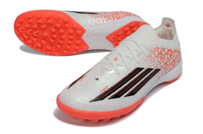 Unisex Adidas F50 Elite TF Artificial Turf Low-Tops Football Shoes - White/Coral Pink/Black
