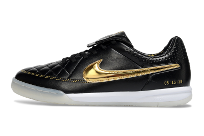 Men's Nike Tiempo Legend SE IC Indoor & Futsal Low-Tops Football Shoes - Black/Gold Accent/White Sole