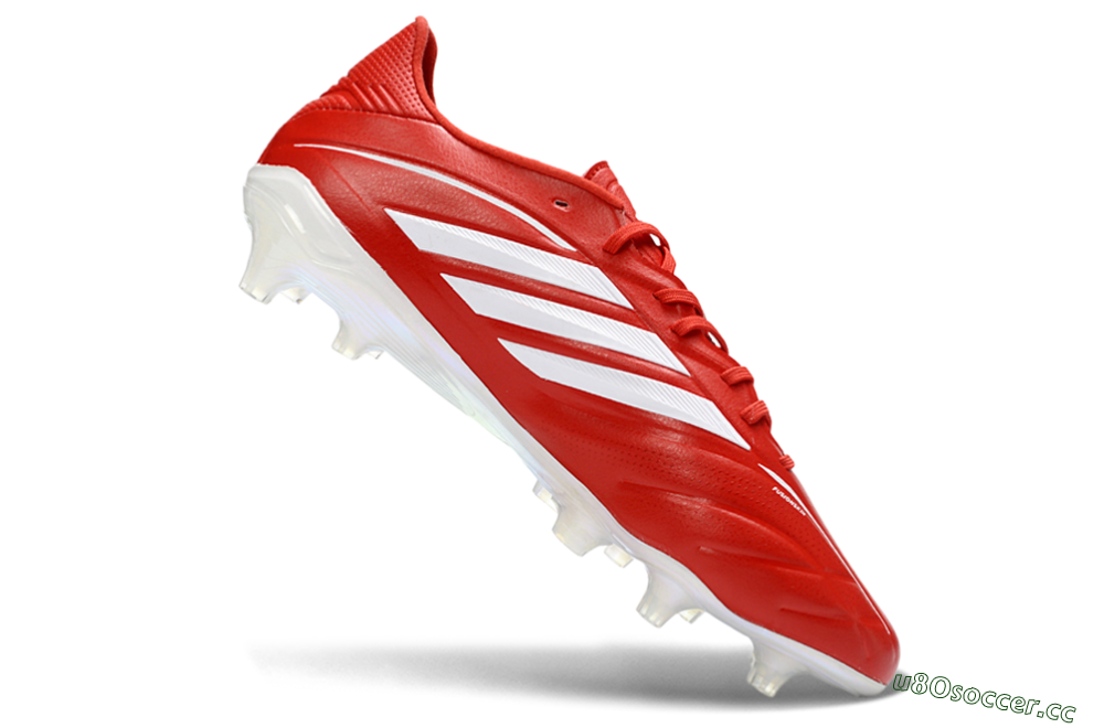 Men's Adidas Copa Pure 4 Elite FG Firm Ground Low-Tops Football Boots - Red/Crimson Blaze/White Lightning 4