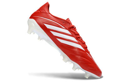 Men's Adidas Copa Pure 4 Elite FG Firm Ground Low-Tops Football Boots - Red/Crimson Blaze/White Lightning