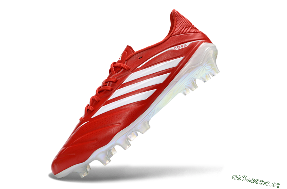 Men's Adidas Copa Pure 4 Elite FG Firm Ground Low-Tops Football Boots - Red/Crimson Blaze/White Lightning 5