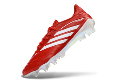 Men's Adidas Copa Pure 4 Elite FG Firm Ground Low-Tops Football Boots - Red/Crimson Blaze/White Lightning