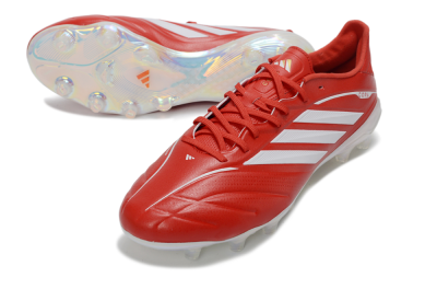 Men's Adidas Copa Pure 4 Elite FG Firm Ground Low-Tops Football Boots - Red/Crimson Blaze/White Lightning