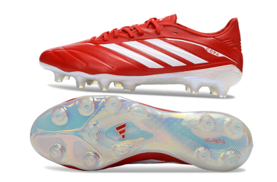 Men's Adidas Copa Pure 4 Elite FG Firm Ground Low-Tops Football Boots - Red/Crimson Blaze/White Lightning