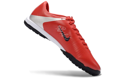 Men's Nike Air Zoom Mercurial Vapor 16 Elite TF Artificial Turf Low-Tops Football Shoes - Red/Bright Coral/Metallic Silver