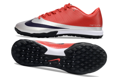 Men's Nike Air Zoom Mercurial Vapor 16 Elite TF Artificial Turf Low-Tops Football Shoes - Red/Bright Coral/Metallic Silver