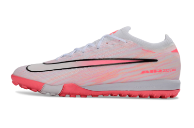 Unisex Nike Air Zoom Mercurial Vapor 16 Elite TF Artificial Turf Low-Tops Football Shoes - White/Pink Blaze/Light Grey