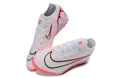 Unisex Nike Air Zoom Mercurial Vapor 16 Elite TF Artificial Turf Low-Tops Football Shoes - White/Pink Blaze/Light Grey