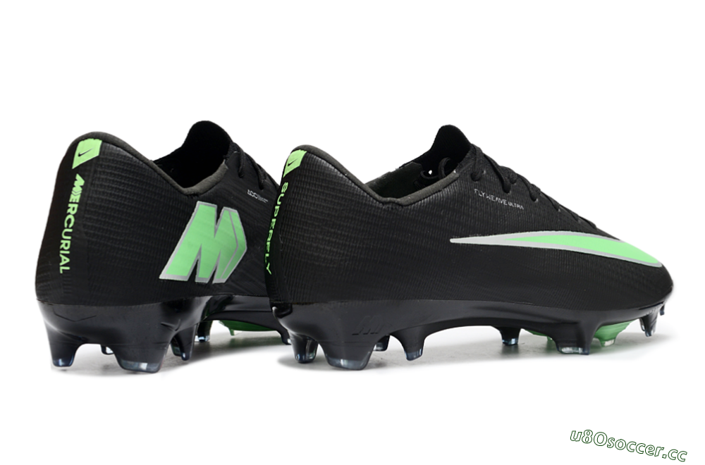 Men's Nike Air Zoom Mercurial Superfly 11 FG Firm Ground Low-Tops Football Boots - Black/Lime Green/Slate Gray 6