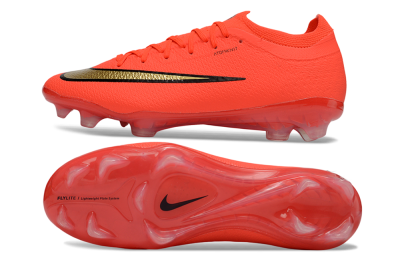 Unisex Nike Air Zoom Mercurial Vapor 16 Elite FG Firm Ground Low-Tops Football Boots - Orange/Sunset Orange/Jet Black