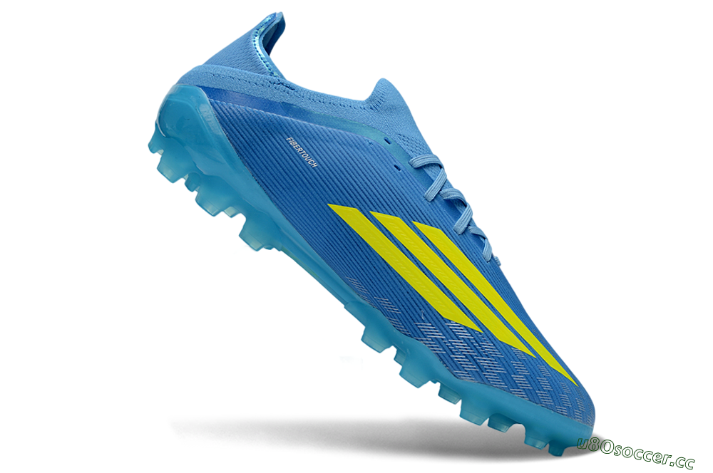 Men's Adidas F50 Elite AG Artificial Grass Low-Tops Football Boots - Blue/Neon Yellow/Light Blue 4