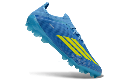 Men's Adidas F50 Elite AG Artificial Grass Low-Tops Football Boots - Blue/Neon Yellow/Light Blue