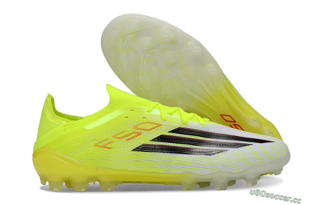 Men's Adidas F50 Elite AG Artificial Grass Low-Tops Football Boots - Yellow/Vibrant Neon/Flashy Black 2